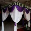 3 * 6 m Festa de Casamento Celebração Celebração Fundo Cetim Cortina Drape Pilar Teto Pano de Fundo casamento decoração Véu WT016