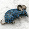 Gros souris souris strass broche broches C101940