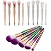 Macio Sereia Maquiagem Jogo de Escova 5 pcs Melhor Mistura Escova Fundação Pó Rosto Escovas Fundação Eyeshadow Rosto Escova Kit DHL grátis