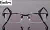 処方メガネのための小売1pcsファッションハーフリムメガネフレームアセテート光学眼鏡フレーム