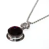DIY round pendant with crystal for noose necklace with stainless steel chain,crystal,fits noosa chuncks charms