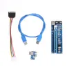 Freeshiping 20PCS / Lot 60cm PCI-E 1X till 16X Extender Riser Card SATA 15NEEDLE 4PIN POWER LINE USB 3.0-kontakt Strömförsörjningskabel för gruvdrift