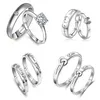 Mix 28 stijlen 925 Sterling Zilveren Jewerly Ringen Diamond Engagement Ring Wedding Band Paar Ring Set Gratis verzending