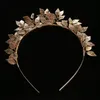Delicate Leaf Flower Ring Hoop Crown Gold Silver Headband Bride Headdress Flower Headwear Wedding Hairwear Bridal Hair Jewelry9706344