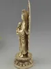 Chine Bouddhisme Argent Prier Bénir Enfant Garçon Guanyin Kwan-Yin Déesse Statue de Bouddha