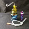 Variedade de gradiente de água de vidro de vidro de água gradiente acessórios de cano colorido fumando tubos de vidro curvado Tubos de queimador de óleo Tubos de água Dab r