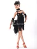 Sprzedaż hurtowa-nowe dzieci dzieci cekiny Feather Fringe występ na scenie konkurs kostium do tańca towarzyskiego Latin Dance Dress dla dziewczynek XC-4814