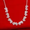 10 pièces/lot livraison gratuite plaqué argent femme lien collier bijoux LKNSPCN911