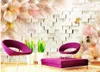 Fashion 3D Home Decor Beautiful Fantasy flowers 3D stereo TV wall wallpaper for walls 3 d for living room