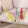 Phalaenopsis de alta qualidade artificial flores branca flor azul orquídea flor para casa decoração casamento mesa de jantar