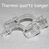 XXL Quartz Thermal Banger Hookahs 10mm 14mm 18mm Double Tube QuartzThermal Bangers Nail for Glass Water Pipes Oil Rigs Bongs
