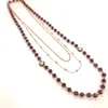 Handmade kpop fashion black Enamel camelli bead multilayer long necklace women sweater accessories/collier femme/collier sautoir long
