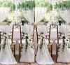 Besat Quality White Chiffon Chair Sashes Fast Shipping Party Chair Gauze Back Sash Chair Decoration Covers Party Wedding Suppies