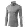 Großhandel - Herren-Rollkragenpullover-Pullover, neuer Herbst-Winter, schmale Passform, einfarbig, gestrickter Jersey-Hemden-Pullover, Herren-Pullover mit hohem Kragen