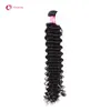 1 2 paquetes / lote El cabello humano virgen brasileño de onda profunda teje el cabello peruano barato sin procesar Trama suave Remy Forawme Hair # 1B 8-30inch