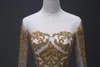 Arabic Gold Appliques Ball Gown Wedding Dresses With Long Sleeves New Real Pos Princess Dubai Wedding Gowns Custom Made2135200