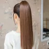 Nuevo Pinza sintética larga y recta resistente al calor en 4 colores para mujer, extensión de cabello