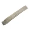 gray hair extensions Tape in hair extensions human Straight 100g 40pcs Skin Weft hair extension tape adhesive