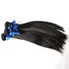 Weave buntar Straight Remy Human Hair Weaving Extensions 500g 5PCS 100% Human Hair Weave Naturlig Svart Färg 1B