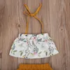 Neue Mode Baby Mädchen Kleidung Set Sommer Baumwolle Halfter Ärmellose Blumen Drucken Tops Weste + Shorts 2PCS Kinder Outfit set Säuglings Kleidung