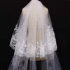 Real Images 2 Lager Bling Sequins Lace Metal Comb Gorgeous Cathedral Bridal Veil White Ivory Wedding Veil Tillbehör NV7096