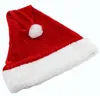 Hoogwaardige kerstmuts Volwassen Kerstfeest Cap Red Pluche Hoed voor Santa Claus Kostuum Kerstdecoratie Gift WA1499