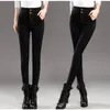 Women's Jeans Women's Wholesale- 2022 Autumn High Waist Skinny Women Full Length Denim Pants Female Plus Size Tight Trousers Black For