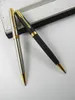 سلسلة 2pc Metal Parker Sonnet مع Golden Arrow Clip Pallpoint Pen 2 Ballpoint Pen refill213t
