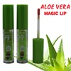 Aloe vera calmante gel magia labelo lustro hidratante cor à prova d 'água mudando lipgloss não-stick lips produtos