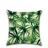열대 우림 쿠션 커버 베개 케이스의 럭셔리 잎 홈 섬유 용품 장식 던지기 베개 의자 좌석