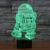 3D Desk Lamp Foreign trade new R2D2B Gift Acrylic Night light LED lighting Furniture Decorative colorful 7 color change household9311253