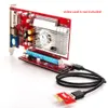 Livraison gratuite 10pcs Nouvelle carte Riser rouge VER007S PCI Express 1x à 16x PCI-E Riser extender 60cm Câble USB 3.0 15Pin SATA pour BTC Mining rig
