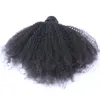 Brasiliano Afro Kinky Ricci 4 * 4 Frontal Del Merletto Chiusura Con Bundles Dei Capelli 4 Pz Lotto Afro Capelli Vergini Ricci Con Chiusura Del Merletto Spedizione Gratuita