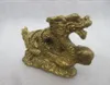 Handwerk 6 cm * / Sammlung alter Kupferdrachenstatue im alten China