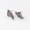 EDELL 2017 New Authentic 925 Sterling Silver Earring Majestic Feathers With Crystal Studs Earrings For Women compatible Gift 6022