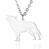 Wolf кулон ожерелье из нержавеющей стали животных очарование звена цепочка украшения для женщин и мужчин детские подарки оптом