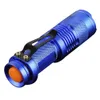 7W 300LM SK-68 3 modalità Mini Q5 LED torcia torcia tattica lampada messa a fuoco regolabile luce zoomabile