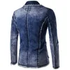 Men039s Suits Blazers Hela 2021 Brand Blazer Men Casual Fashion Cotton Vintage Sacka Jacka Male Blue Coat Denim Stor S5402318