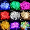 Jul ljus semester utomhus 10m 100 LED -sträng 8 färger Redgreenrgb Fairy Lights Waterproof Party Christmas Garden Light1300622