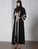 Nieuwe Mode Moslim Jurken Dubai Abaya Roaden Mooie Kant Bloem Cardigan Islamitische Abaya Etnische Kleding Elegante Open Voorlange Jurken