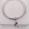 Andy Jewel Christmas Day Gift 925 Silver Beads Reindeer Pendant Charm Passar European Pandora Style Jewelry Armband Halsband 791194 Vinter dingrle