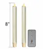 8 "Luminara Taper Candles Flameless Battery Operated W / Remote and Timer Set van 2 Iovry