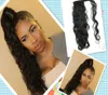 Remy hair horse ponytail human hair clip in body wave human hair ponytail extension 100g-160g pony tail Hairpiece for black women #1 color