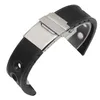 22mm 24mm New Black Waterproof Diving Silicone Rubber Watch Straps Fold Buckle for Breitling Watch Tools2376