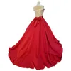 Red Custom Made Taffeta Colorful Ball Gown Wedding Dresses With Appliqued Off Shoulder Beatu Garden Luxury Wedding Gowns