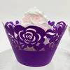 wedding favors rose Laser cut Lace Cup Cake Wrapper Cupcake Wrappers For Wedding Birthday Party Decoration 12pc per lot