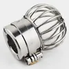 Ny Stealth Lock Design Crotum Pendant Rostfritt stål Bollbanar Cock Ring Locking Male Sex Toys5310342