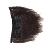 Afro Crépus Clip dans les Extensions de Cheveux Humains Brésiliens Vierge Cheveux Moyen Brun Pas Cher 120g Bouclés Clip ins FDSHINE HAIR5787340