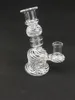 Hookahs Den senaste vita randbongarna Mini Glass Oil Rig Catcher med vattenfilter och perkolatordesign 14mm Glass Bowl