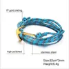 Braccialette intrecciate intrecciate intrecciate di gioielli blu cortoni nautici di branco nautici da donna bracciale pulsera ancla bl-197261z